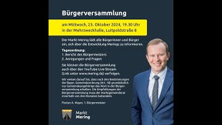 Bürgerversammlung Markt Mering 2024 [upl. by Prudi]