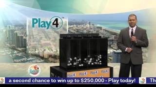 Florida Lottery  Play 4 0000 drawing [upl. by Eecart]