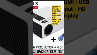 SpeedX Y6 Projector  45M HDMI Cable Multimedia Wifi  HDMI  USB Input  HD Display [upl. by Emmott]