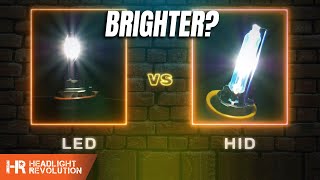 HID vs LED  Which is Brighter 35w HID 55w HID and 5 Popular LED Bulbs [upl. by Nedda]