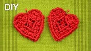 How to make Macrame HEART  DIY Tutorial [upl. by Patrice]