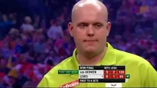 PDC World Darts Championship 2014  Semi Final  van Gerwen VS Lewis [upl. by Mohsen]