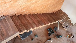 COMO FAZER ESCADA EM MADEIRA RÚSTICA  rustic wood staircase [upl. by Couq164]