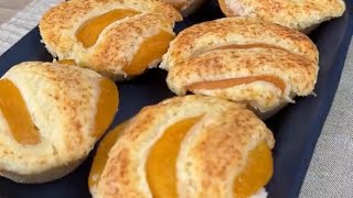 Mini tartas de melocotón Todos me piden la receta [upl. by Aihpledalihp]