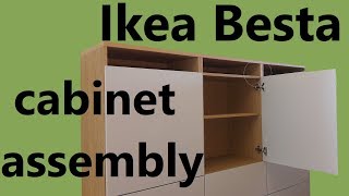 Ikea Besta cabinet assembly frame [upl. by Ahsilad894]