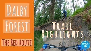 Dalby Forest MTB Red Route  Trail Highlights [upl. by Fairley]