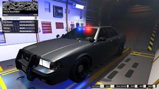 GTA Online UNMARKED CRUISER Customization  HOW TO MODIFY THE NEW POLICE VEHICLE Chop Shop DLC [upl. by Brigitta]