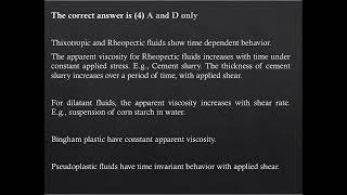 MCQ on Newtonian and NonNewtonian Fluids  GATE Chemical Engineering Practice Question 12 [upl. by Nnylasor488]