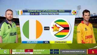 Live  ZIM vs IRE Live  2nd ODI  Zimbabwe vs Ireland Live Match  Ireland vs Zimbabwe Live Match [upl. by Flori205]