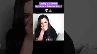 telling a female scammer my name is “DIARRHEA PANTZ” funny prank doublebluff irlrosie [upl. by Eugaet]