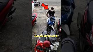 MALING SUPER CEPAT  Cuma 3 detik bawa kabur motor shorts trending maling [upl. by Peltz83]