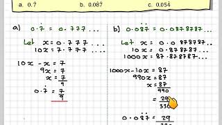 Converting recurring decimals to fractions [upl. by Tat]