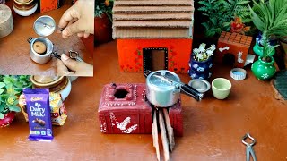 mini cooker cake 🎂 parle chocolate cake 🥮 miniature cooking mini kitchen [upl. by Haggai801]