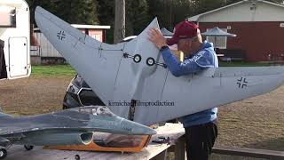 Horten Flying Wing – Flight amp Crash [upl. by Leeban]