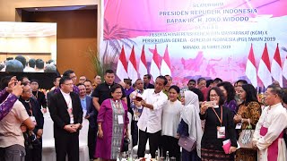 Silaturahmi Presiden RI dengan Peserta Konferensi Gereja Minahasa Utara 31 Maret 2019 [upl. by Sitsuj367]