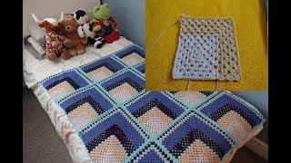 3D Mitred Granny Square CAL  Tan Mitre Row Ep 3 [upl. by Sinnelg]