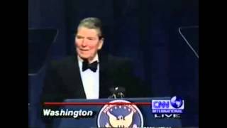 Thatcher and Reagan Speak at Reagans 83rd Birthday Celebration [upl. by Eiramnna]