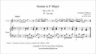 Corelli  Sonata Op 5 No 10 45  Gavotta [upl. by Quinlan]