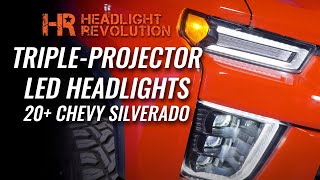 Triple Projector 2020 Chevy Silverado HD Morimoto XB LED Headlights  Features and Install [upl. by Hana]