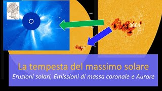 La tempesta del massimo solare Eruzioni solari Emissioni di massa coronale e Aurore terrestri [upl. by Zaid249]