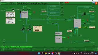 Operation of Fresh water Hydrophore 100  Auxmach  Kongsberg Simulator  Ksim  UCMETC [upl. by Salaidh]