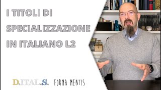 I titoli di specializzazione in italiano L2 [upl. by Ynoyrb]