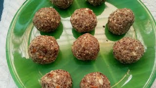 Flax seeds laddu  healthy protein rich recipe  ಅಗಸೆ ಬೀಜ ಲಡ್ಡು  in Kannada [upl. by Hakon820]