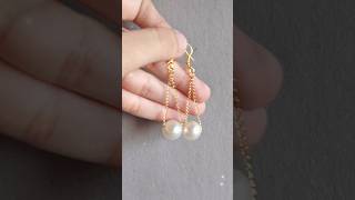 Diy pearl earrings craftingideas diycraft bohoearrings jewelryaccessories [upl. by Cormack]