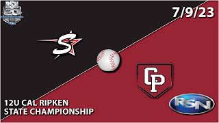 BASEBALL 12U Cal Ripken World Series  Schererville Shock vs CP Red 792023 [upl. by Evangelist725]