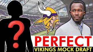 Minnesota Vikings PERFECT 2024 Mock Draft [upl. by Rabaj]