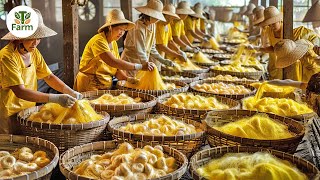 How Chinese Farmers Raise Millions of Silkworms for Silk  Agricultural Documentary [upl. by Akirret]