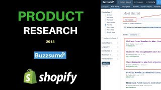 Buzzsumo Product Research for Shopify [upl. by Sualohcin]