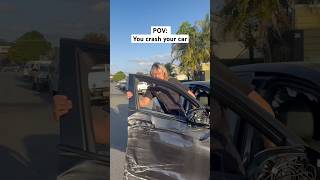 The default setting heckle car accident carcrash crash funny skit joke aussie bogan [upl. by Refinaj703]