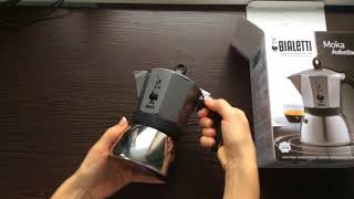 Распаковка — гейзерная кофеварка Bialetti Moka Express Induction 360 мл из Rozetkacomua [upl. by Ellenrad]