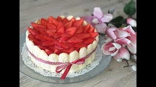 CHARLOTTE AUX FRAISES AVEC AUSSI LA RECETTE DU BISCUIT CUILLÈRE ♡ [upl. by Anesuza]