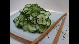 Como se faz Sunomono salada de pepino japonesa [upl. by Ailen960]