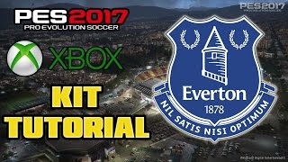 PES 2017 EVERTON KIT TUTORIAL XBOX [upl. by Naujad]