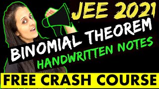 Binomial Theorem  JEE Main 20212022  JEE Maths  Free Crash Course  Neha Agrawal [upl. by Rustie]