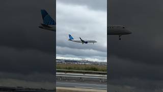 United Embraer E175 N739YX on approach to Newark EWR from Detroit DTW planespotting [upl. by Adnik]