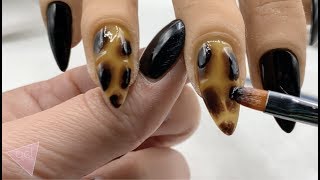 Tortoise Shell Nails Tutorial [upl. by Ayifa]