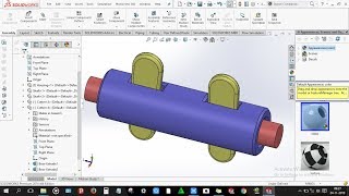 How to design combined sleeve and cotter joint in solidworks [upl. by Aiela435]