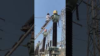 high tension voltage work  high voltagevoltagehigh voltage archigh voltage workerhigh [upl. by Eecyal380]