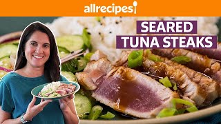 How to Cook Ahi Tuna Steaks  Seared Tuna Steaks  Get Cookin  Allrecipes [upl. by Otilegna187]