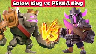 Golem King vs PEKKA King  Clash of Clans [upl. by Ailahs]