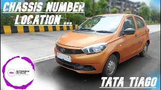 TATA TIAGO 2023 CHASSIS NUMBER LOCATION  WHERE IS CHASSIS NO LOCATED IN TATA TIAGO amp TATA TIAGO EV [upl. by Cirda279]