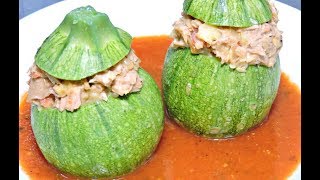 Calabacitas rellenas de atún CERO GRASA RecetasdeLuzMa [upl. by Wyatan]