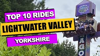 Top 10 BEST Rides at Lightwater Valley 2023  Yorkshire England [upl. by Orofselet255]