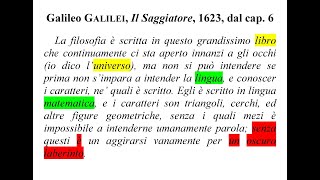 Il grandissimo libro delluniverso  lettura e commento da Galileo Galilei quotIl Saggiatorequot cap 6 [upl. by Vernon]