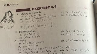 Class 8 maths chapter 9 Algebraic Expression ex 94 [upl. by Navarro]