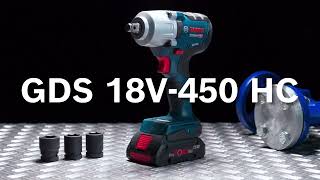 Bosch  18V Cordless Impact Wrench  GDS 18V450 HC [upl. by Dorita]